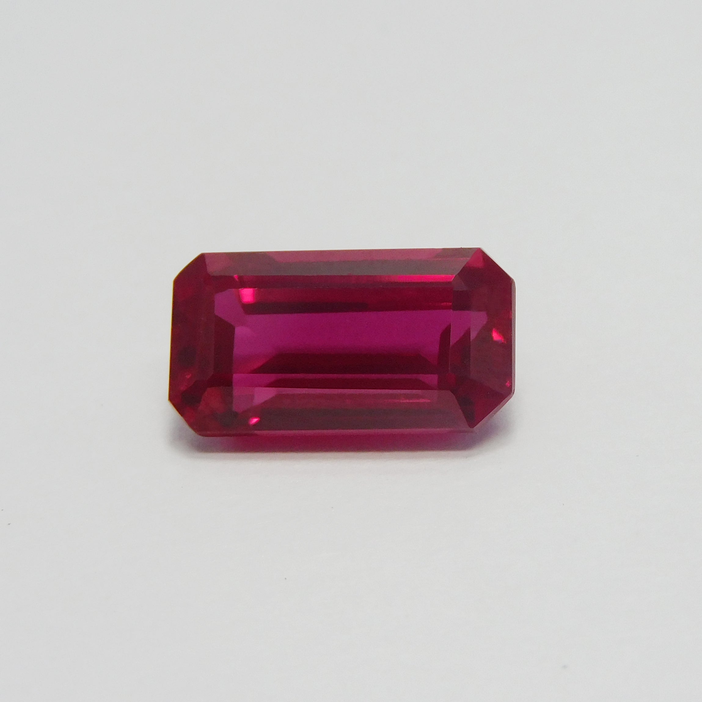 8.15 Carat Emerald Shape Natural Bloody Pigeon Red Ruby CERTIFIED Loose Gemstone | Free Shipping Free Gift | Burmese Ruby