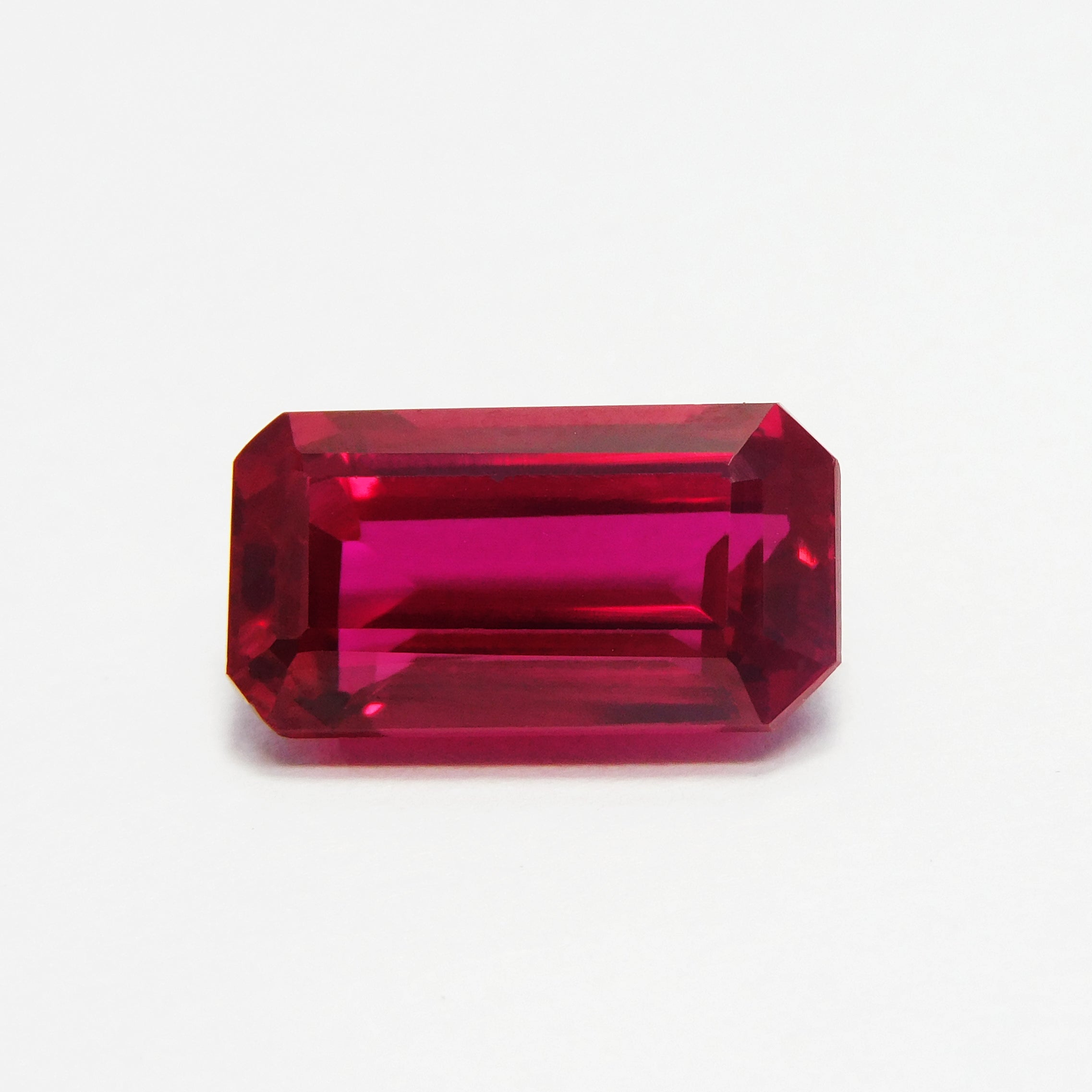 8.15 Carat Emerald Shape Natural Bloody Pigeon Red Ruby CERTIFIED Loose Gemstone | Free Shipping Free Gift | Burmese Ruby