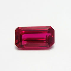 8.15 Carat Emerald Shape Natural Bloody Pigeon Red Ruby CERTIFIED Loose Gemstone | Free Shipping Free Gift | Burmese Ruby