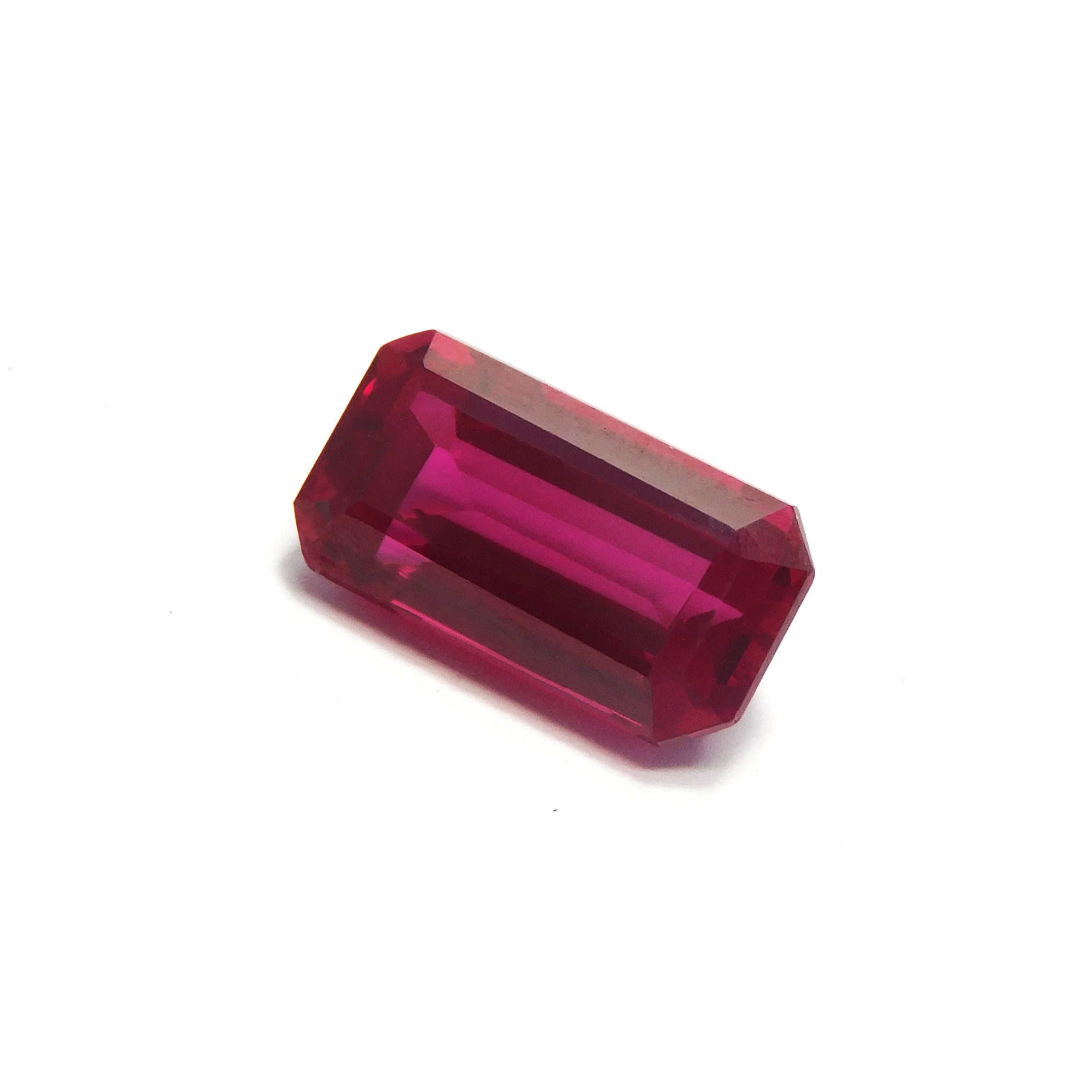 8.15 Carat Emerald Shape Natural Bloody Pigeon Red Ruby CERTIFIED Loose Gemstone | Free Shipping Free Gift | Burmese Ruby