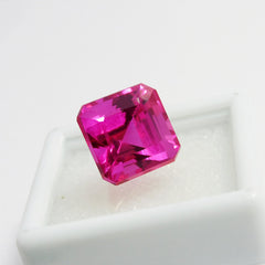 Beautiful Stone Natural Pink Ruby Square Cut Certified 9.95 Carat Loose Gemstone | Best Price | Use As Gift