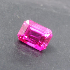 7.25 Carat Natural Ruby CERTIFIED Pinkies Ruby Emerald Cut Loose Gemstone