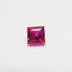 Jwelery Making Square Cut Natural Pink Ruby 4.85 Carat Loose Gemstone Certified