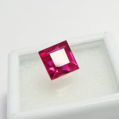 Jwelery Making Square Cut Natural Pink Ruby 4.85 Carat Loose Gemstone Certified