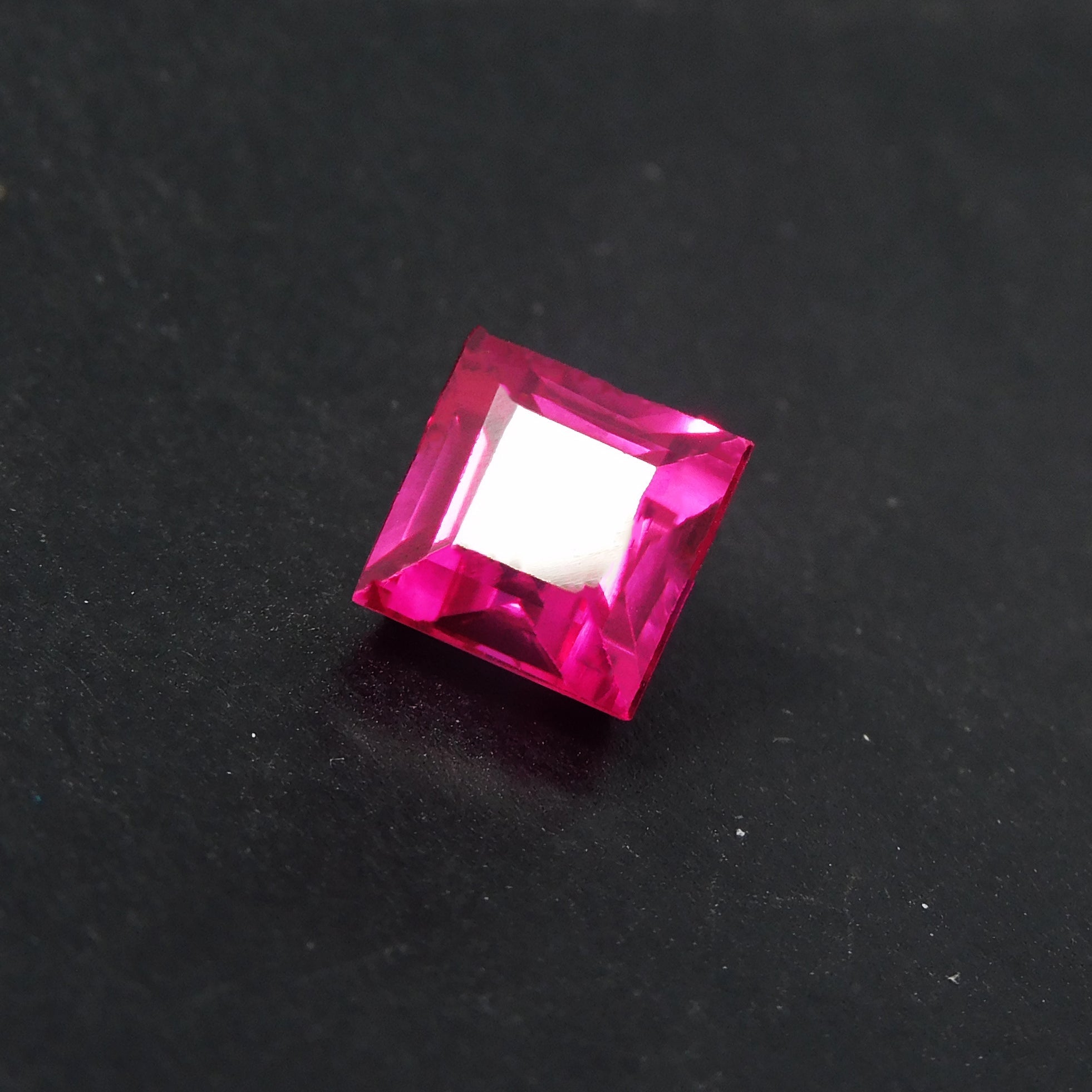 Jwelery Making Square Cut Natural Pink Ruby 4.85 Carat Loose Gemstone Certified