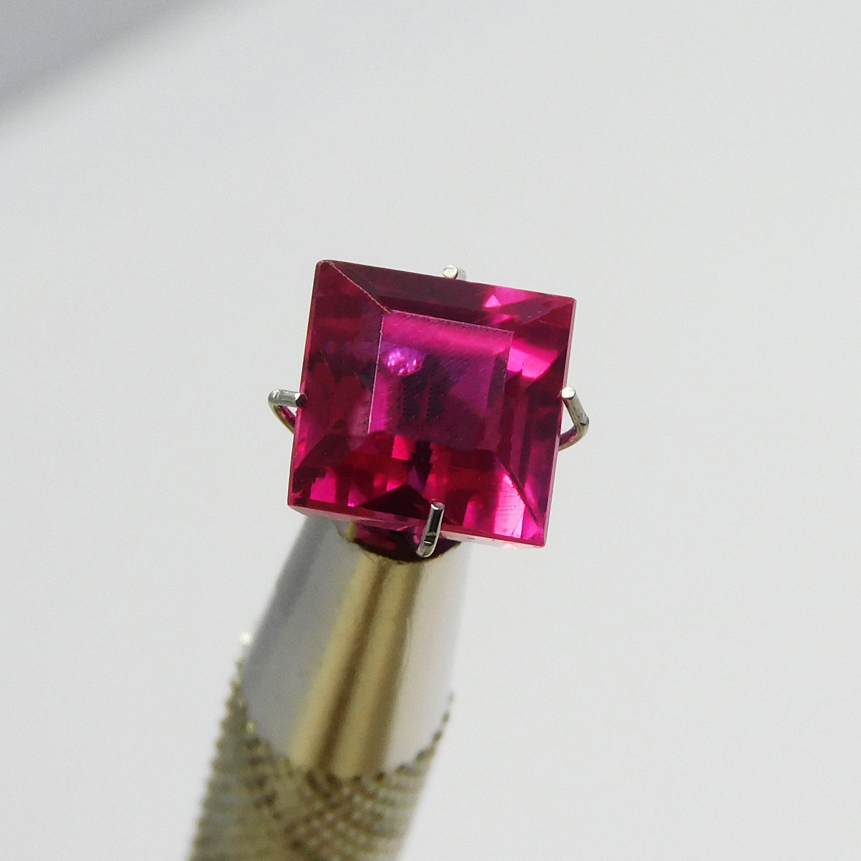 Jwelery Making Square Cut Natural Pink Ruby 4.85 Carat Loose Gemstone Certified