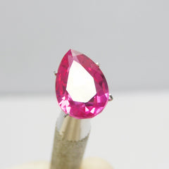 Beautiful Burmese Ruby !! 7.80 Carat Natural Pink Color Ruby Loose Gemstone Certified Pear Cut