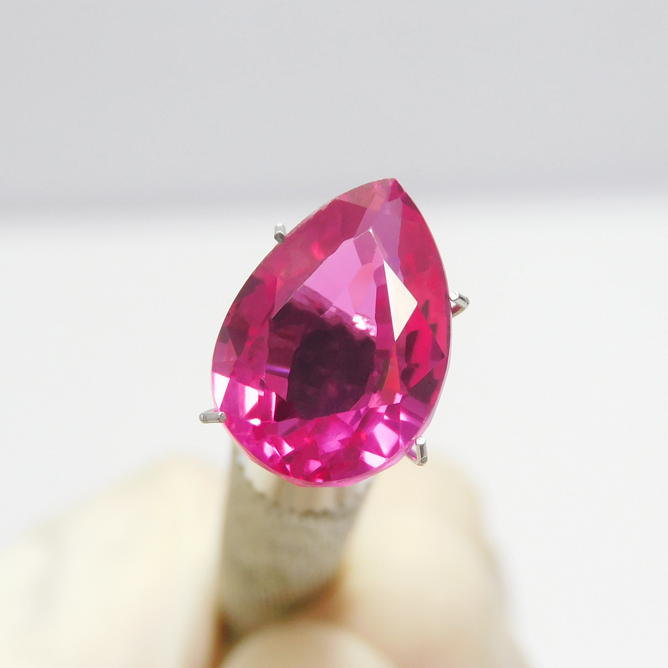 Beautiful Burmese Ruby !! 7.80 Carat Natural Pink Color Ruby Loose Gemstone Certified Pear Cut