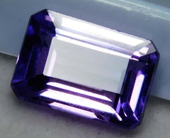 Purple Amethyst CERTIFIED 9.90 Ct Natural Emerald Cut Loose Gemstone CERTIFIED