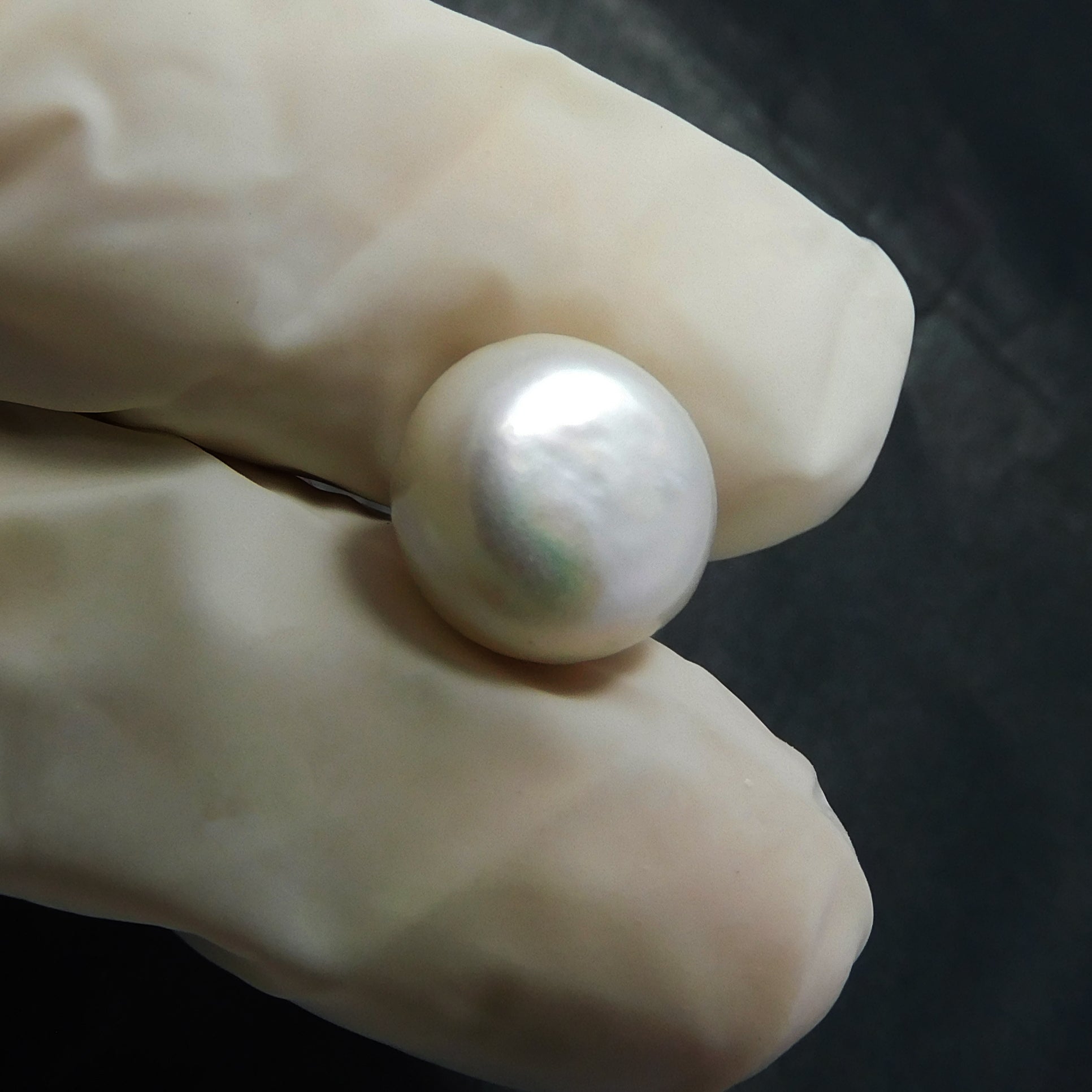 Natural White Pearl 6.35 Ct CERTIFIED Mabe South Pacific SEA Round Cut Loose Gem