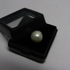 Round Cut Natural White Color Pearl 3.85 Carat Certified Loose Gemstone , Akoya Pearl SEA Pearl, Mabe Pearl