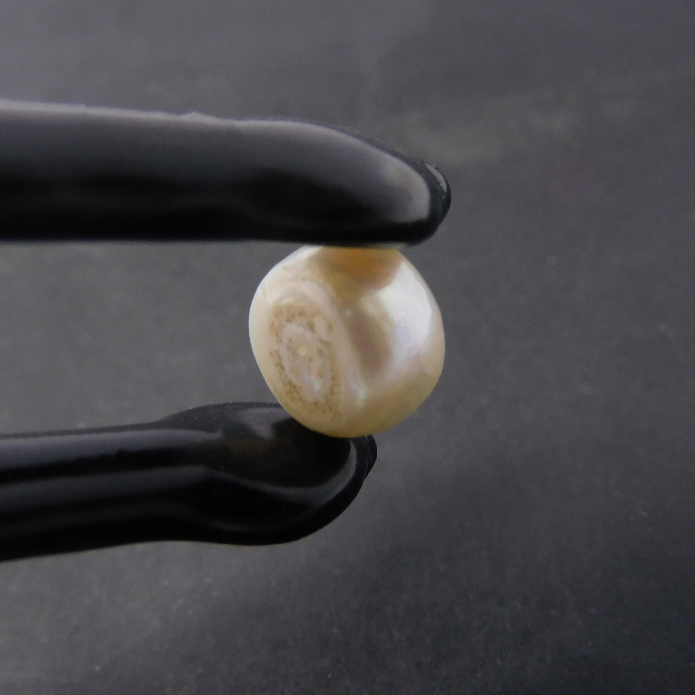 Round Cut Natural White Color Pearl 3.85 Carat Certified Loose Gemstone , Akoya Pearl SEA Pearl, Mabe Pearl