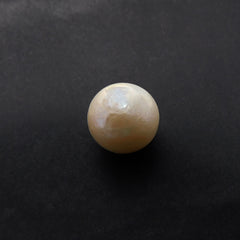 Natural White Pearl 6.30 Ct CERTIFIED Mabe South Pacific SEA Round Cut Loose Gem