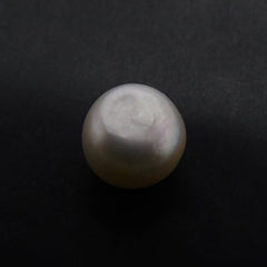 Pearly Rings For Bride/ Groom | White Pearl | Natural Certified 4.05 Carat Round Shape Loose Gemstone White Pearl