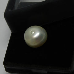 Pearly Rings For Bride/ Groom | White Pearl | Natural Certified 4.05 Carat Round Shape Loose Gemstone White Pearl