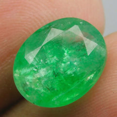 Fine Oval Cut CERTIFIED 7.21 Ct Natural Emerald Colombian Green Loose Gemstone