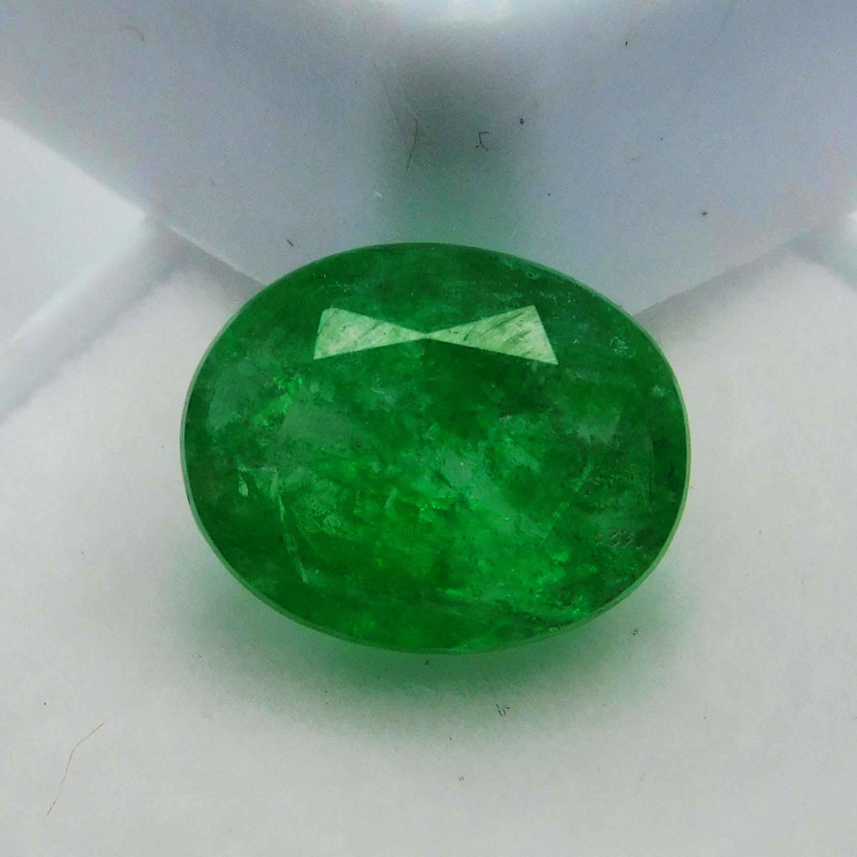 Fine Oval Cut CERTIFIED 7.21 Ct Natural Emerald Colombian Green Loose Gemstone