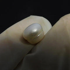 CERTIFIED 3.85 Ct White Mabe Natural Pearl Loose Gem South Pacific SEA Round Cut