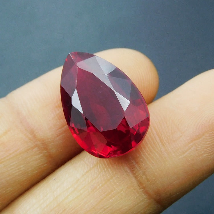 BIG SALE !! Extremely Rare Natural Ruby 9.63 Ct CERTIFIED Loose Gemstone Red Pear Shape Free Delivery Free Gift