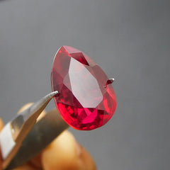 BIG SALE !! Extremely Rare Natural Ruby 9.63 Ct CERTIFIED Loose Gemstone Red Pear Shape Free Delivery Free Gift