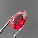 BIG SALE !! Extremely Rare Natural Ruby 9.63 Ct CERTIFIED Loose Gemstone Red Pear Shape Free Delivery Free Gift