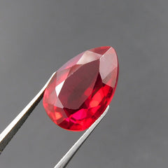 BIG SALE !! Extremely Rare Natural Ruby 9.63 Ct CERTIFIED Loose Gemstone Red Pear Shape Free Delivery Free Gift