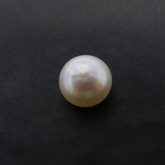 Beautiful Ring Size Pearl 3.40 Carat Round Shape Certified Natural SEA White Pearl Loose Gemstone | Have It | On Best Price