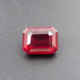 10.56 Ct Natural Red Ruby Gemstone Emerald Cut Mogok Ruby CERTIFIED Ruby Ring Size Loose Gemstone Ring And Jewelry Making -Free Delivery Free Gift