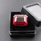 10.56 Ct Natural Red Ruby Gemstone Emerald Cut Mogok Ruby CERTIFIED Ruby Ring Size Loose Gemstone Ring And Jewelry Making -Free Delivery Free Gift