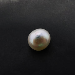 2.70 Ct Sea Pearl Natural White Mabe Loose Gemstone CERTIFIED Perfect Round Cut