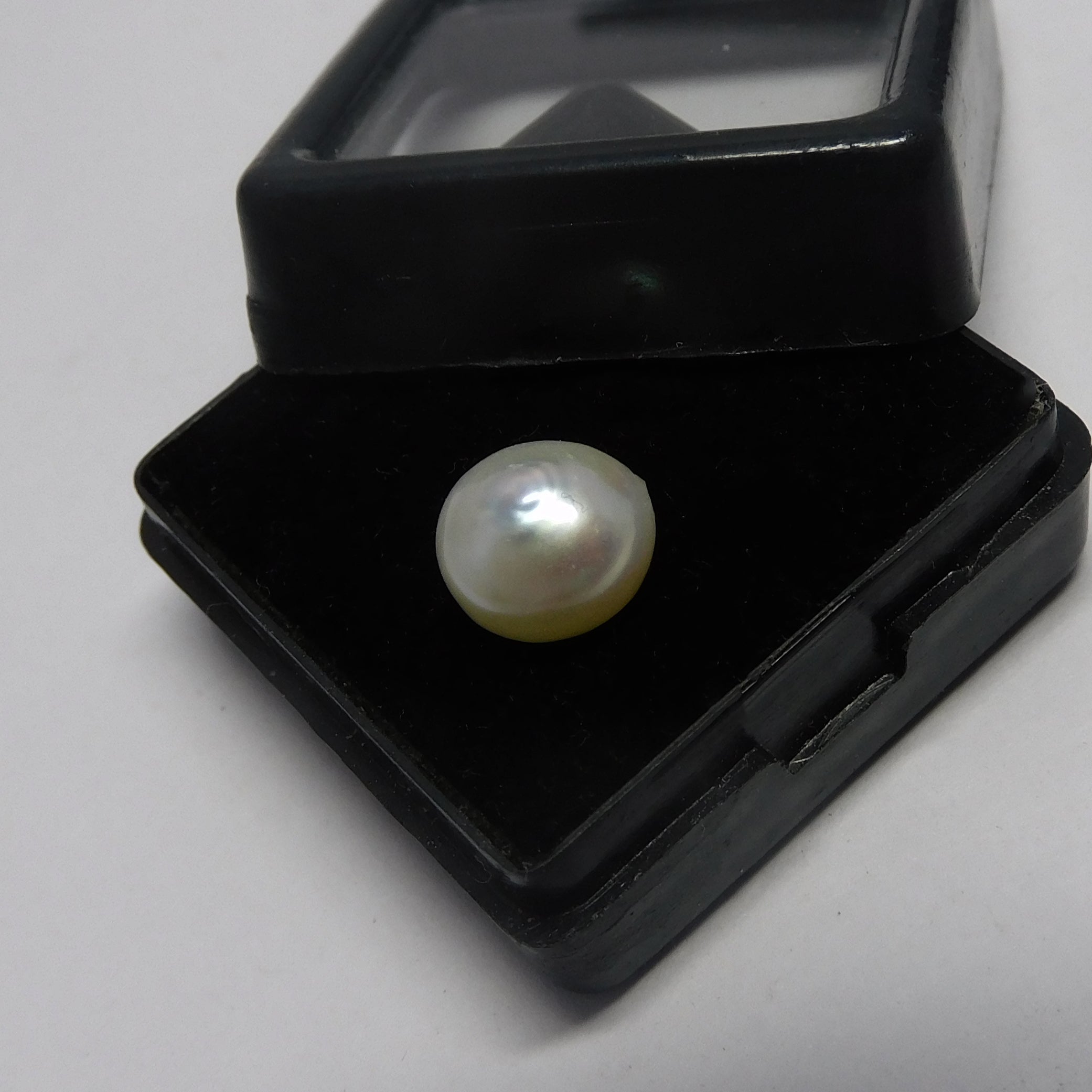 2.70 Ct Sea Pearl Natural White Mabe Loose Gemstone CERTIFIED Perfect Round Cut