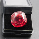 Square Cushion Cut 10.35 Carat Natural Certified Flawless Red Ruby Loose Gemstone-Its Believes For Safety And Security