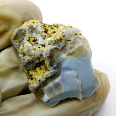 Ethiopian Raw Rough 26.50 Carat Natural Opal Blue Rough Certified Loose Gemstone