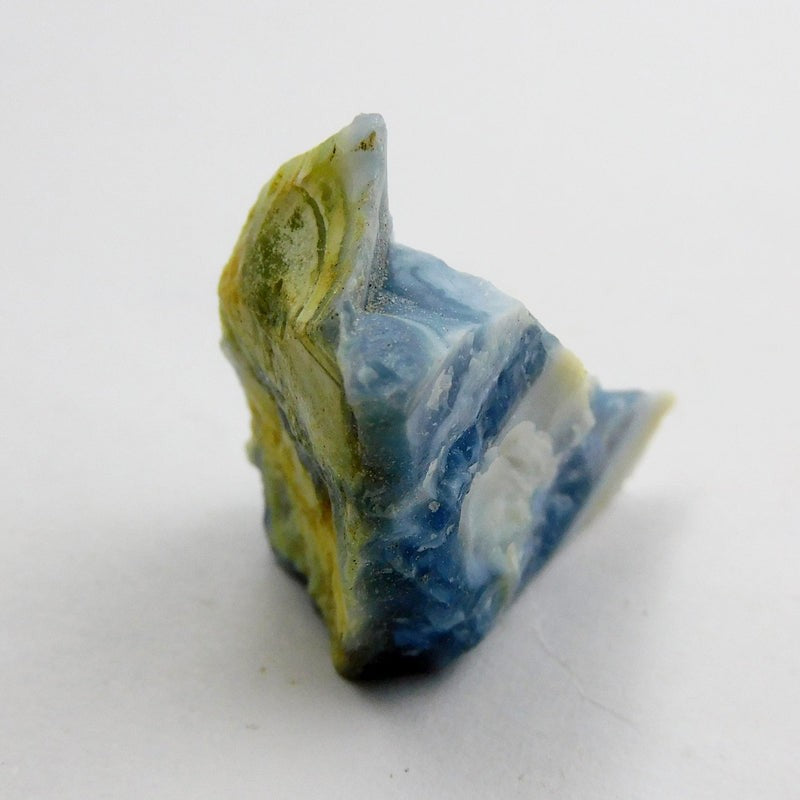 27.25 Ct Blue Opal natural uncut gemstone macro view