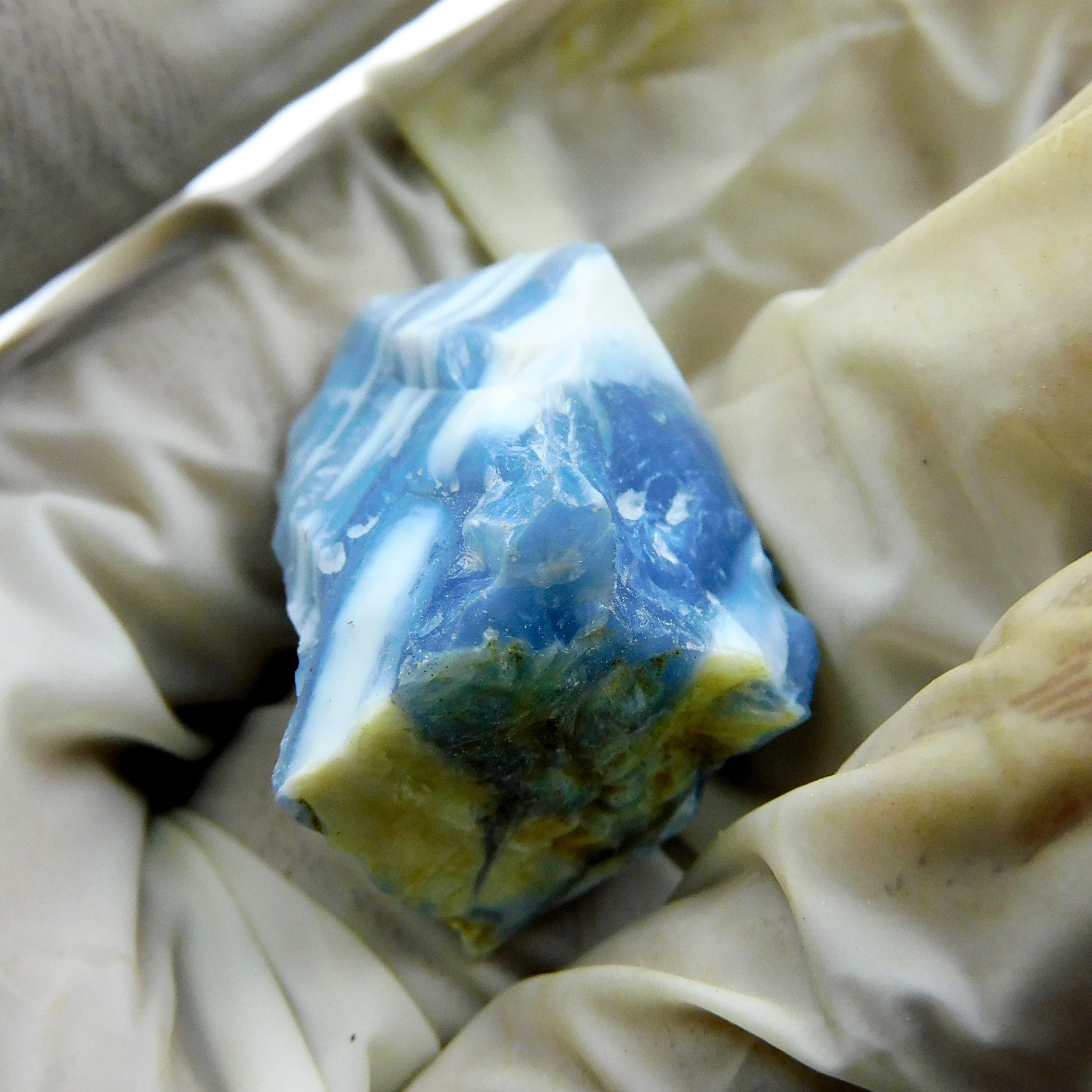 Certified Natural Rough 28.50 Carat Opal Blue Raw Rough Loose Gemstone