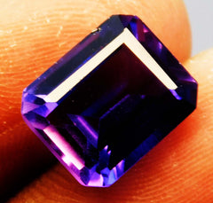 7 Carat Natural Purple Tanzanite Emerald Cut CERTIFIED Loose Gemstone