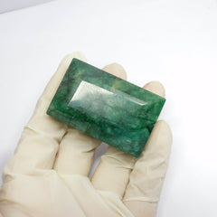 302.40 Carat Certified Emerald Cut Natural Loose Gemstone Colombian Green Emerald