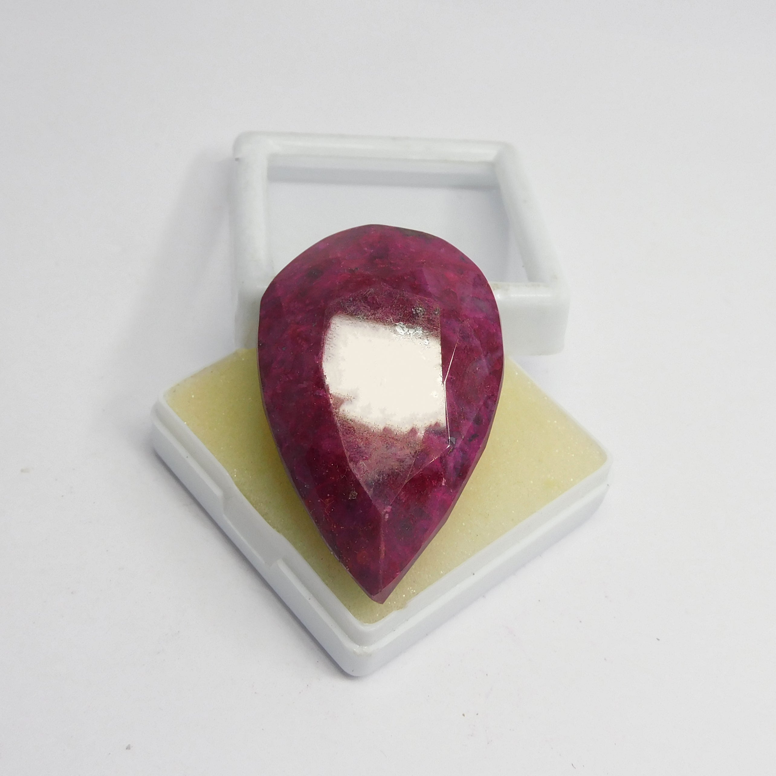 Big Size Pendant Making 173.55 Carat Pear Cut Natural Red Ruby Certified Loose Gemstone