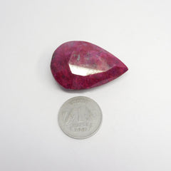 Big Size Pendant Making 173.55 Carat Pear Cut Natural Red Ruby Certified Loose Gemstone