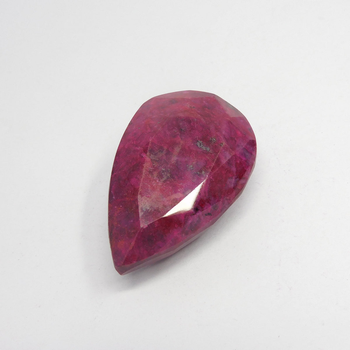 Big Size Pendant Making 173.55 Carat Pear Cut Natural Red Ruby Certified Loose Gemstone