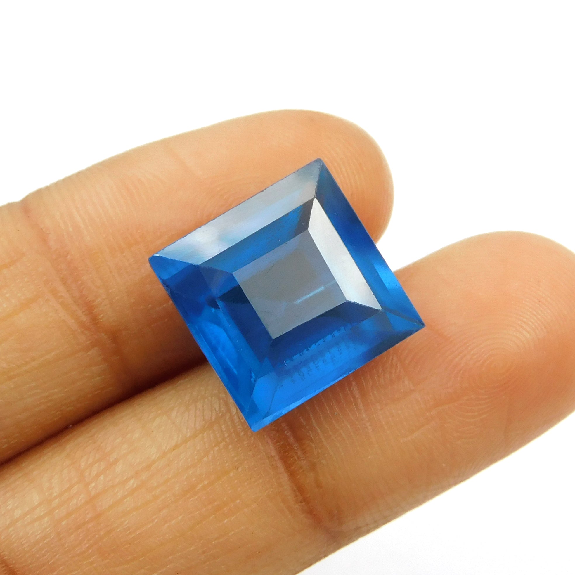 Square Cut Beautiful Blue Gemstone 8.65 Carat Natural Blue Sapphire Certified Loose Gemstone | Stunning Gem | Best For Jewelry Making