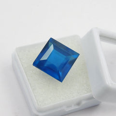 Square Cut Beautiful Blue Gemstone 8.65 Carat Natural Blue Sapphire Certified Loose Gemstone | Stunning Gem | Best For Jewelry Making