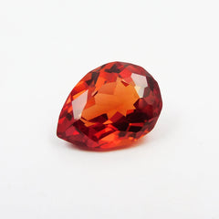 Free Shipping & Gift , Gift For Wife/  Sister !!! Pear Shape Natural 9.45 Carat Orange Sapphire Certified Loose Gemstone