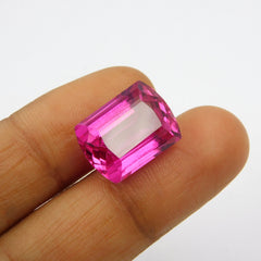 Natural 10.78 Carat Pink Ruby Fancy Cut Certified Loose Gemstone | Brilliant Cut Pinkies Ruby | Best Price