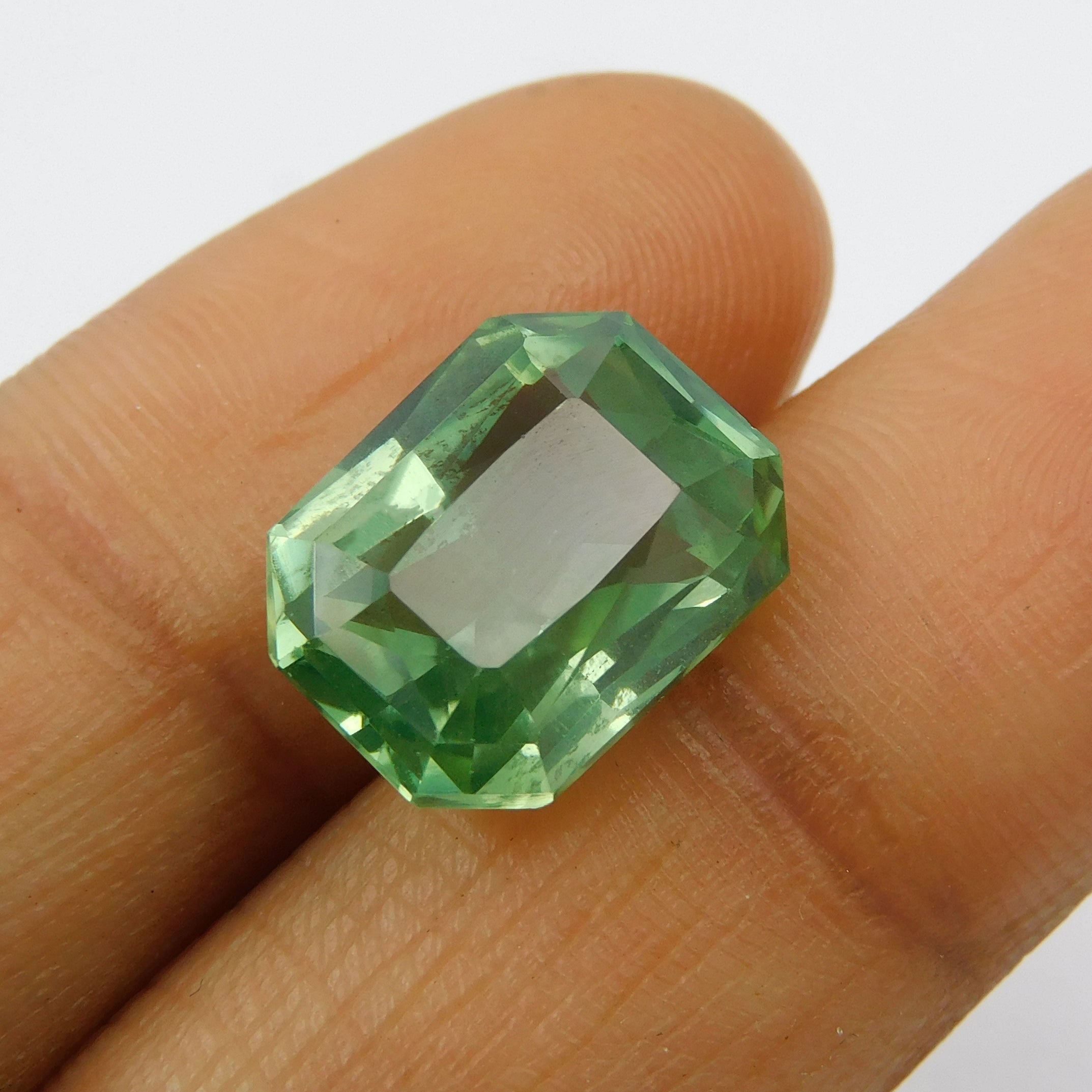 Jewelry Making Sapphire Stone !!! Emerald Shape 10.00 Carat Bluish Green Sapphire Certified Natural Loose Gemstone | Best Offer | Amazing Gemstone