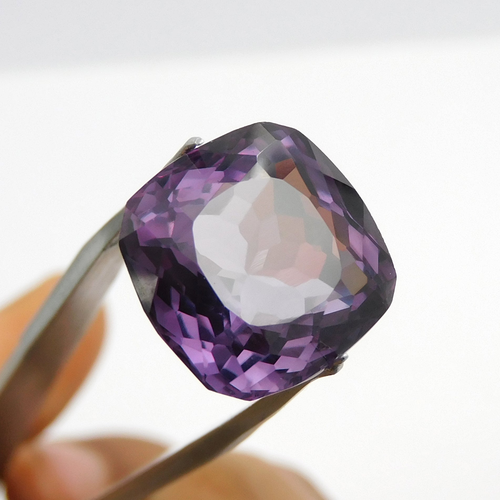 World Best Purple Tanzanite 10.52 Carat-Beautiful Purple Tanzanite Loose Gemstone Square Cushion Shape Purple Tanzanite For Ring Size Purple Tanzanite From Tanzania