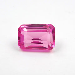 " SAPPHIRE " Best For Protection & Overall Well-being !! Emerald Cut Pink Ceylon Sapphire 12 Ct CERTIFIED Natural Loose Gemstone | Free Delivery & Gift | Gift For Her