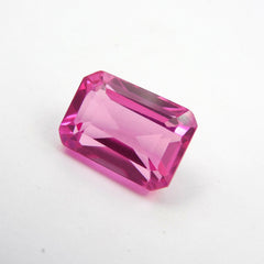 " SAPPHIRE " Best For Protection & Overall Well-being !! Emerald Cut Pink Ceylon Sapphire 12 Ct CERTIFIED Natural Loose Gemstone | Free Delivery & Gift | Gift For Her