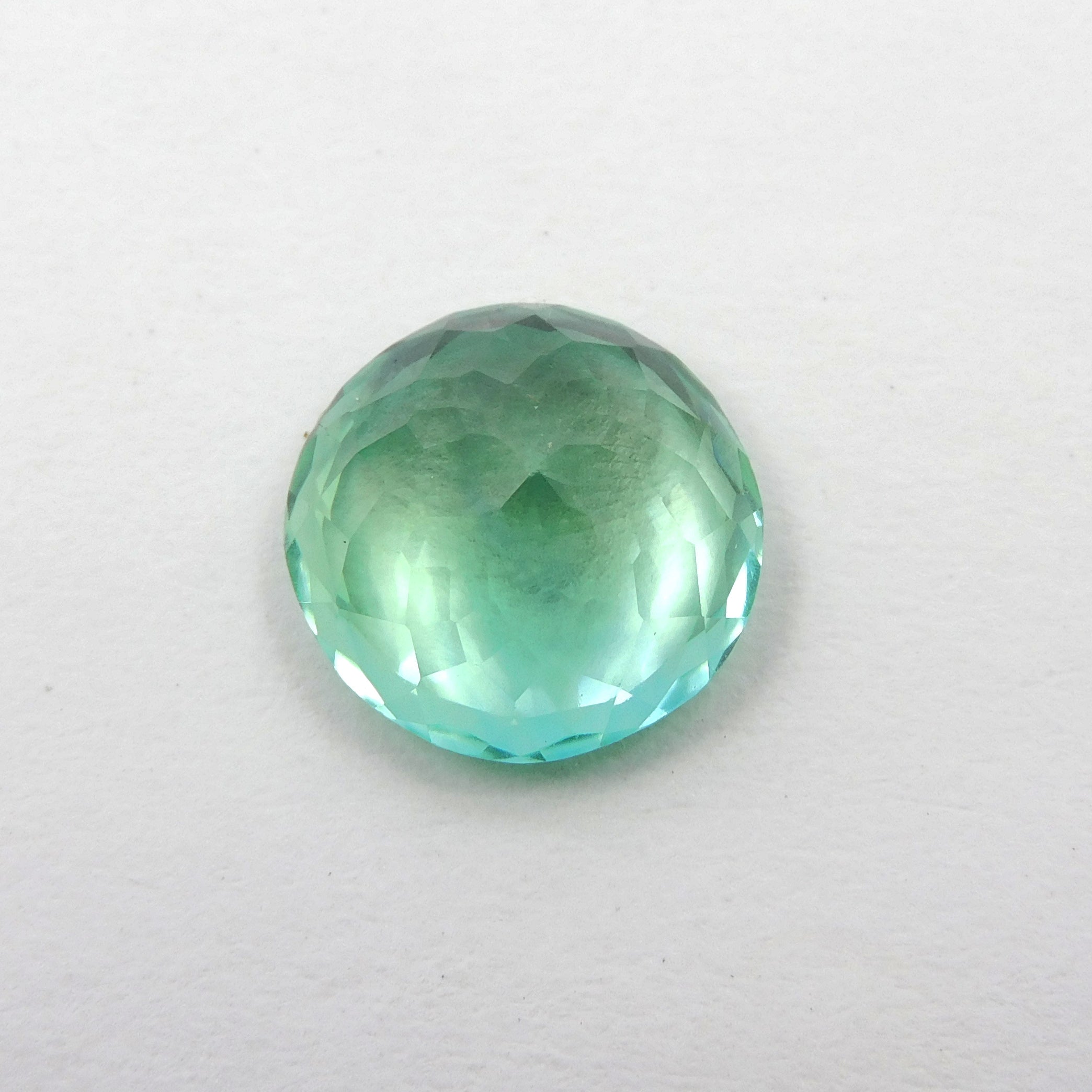 Clarity Enhanced Sapphire , Bluish Green Loose Gemstone Natural Sapphire 11.90 Ct Round Cut CERTIFIED | Gift For Her / Him | Best Offer