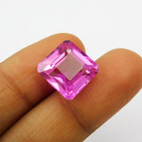 Imported From Sri Lanka Sapphire !! Jewelry Making Sapphire Gemstone !! 11.70 Ct Natural CERTIFIED Loose Gemstone Pink Sapphire Extremely Rare Square Cut | Free Delivery Free Gift | Gift For Your Loved Ones